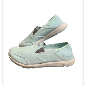 XtraTuf Yellowtail Women's Slip-Resist Slip-On Boat Shoe Sky Blue Size 9